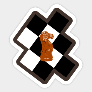 Chess knight design Sticker